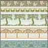 Dollhouse Miniature Wallpaper: Arts & Crafts Borders